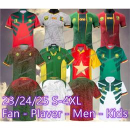 23/24/25 Cameroun Soccer Jerseys Cameroon Retro Mboba Vest Choupo-Moting Anguissa Aboubakar Toko Ekambi Bahoken Hongla National Chemise De Foot Team 1990 98 02