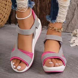 Sandals Women Wedge Heeled Casual Open Toe Platform Shoes Comfortable Ankle Strap