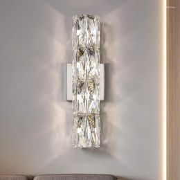 Wall Lamp Luxury Crystal Bedroom Bedside Modern Simple Staircase Balcony Living Room Tv Background