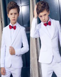 Handsome Two Buttons Notch Lapel Kids Formal Wear Designer Boy Wedding Suit Boys Attire Custom Made JacketVestPants3198253