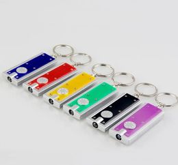 LED Keychain Light Box-type Key Chain Light Key Ring LED advertising promotional gifts small flashlight Keychains Light SN1530