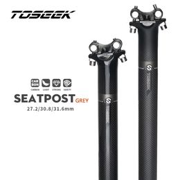 TOSEEK 3K Matte Full Carbon Fibre Bicycle Seatpost Superlight MTB Road Bike Cycling Seat Post Parts 272308316 x 350400 MM 240113