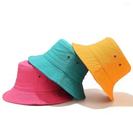 Berets 2024 Bucket Hat Women Men Anti-UV Beach Sun Summer Sunscreen Panama Outdoor Foldable Portable Fisherman Caps