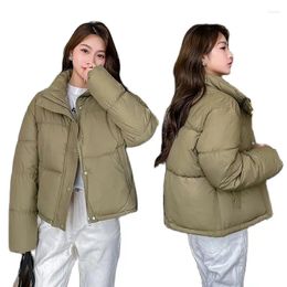 Women's Trench Coats In The Winter Of 2024 Korean Version Short Cotton-Padded Clothes Jacket Fashion Loose Warm Coat