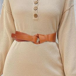 Belts 2024 Design Sense Soft Leather Elastic Belt Simple Fashion Women Dresses Sweater With Decorative Wide