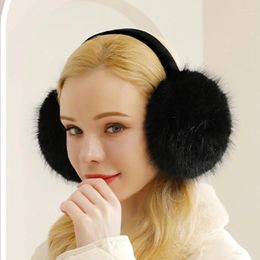 Berets Windproof Plush Earmuff Kids Winter Warm Ear Covers Cold Weather Soft Muffs