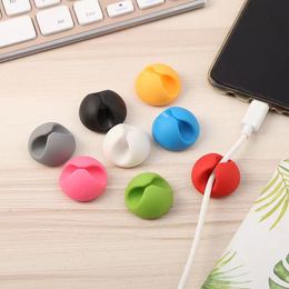 Desktop Cable Managers Cable Clips Cord Holder For Desk Adhesive Cable Organizer Charger Holder Nightstand Wall Office Cable Management HZ104