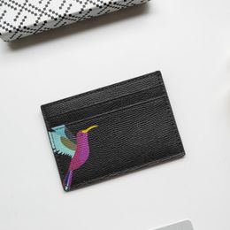 2024 New Wallet Luxury Card Bag Mini Designer Mens Card Holder Womens Mulan Flower Wallet Particle Cowhide Refined Wallet Wholesale