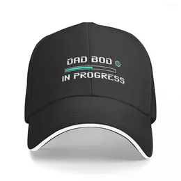 Ball Caps Dad Bod In Progress Loading Screen Bar Funny Quote Saying Father Baseball Cap Luxury Hat Men'S Women'S
