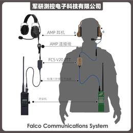 Talkie Fcs V20 Tactical Communication Headset Amp Single Channel Ptt is Compatible with Prc148 / 152 and Other Types of Walkie Talkies