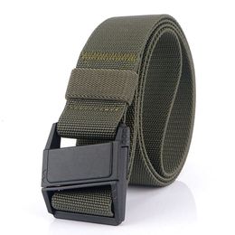 OEM men's nylon belt with magnetic buckle nylon quick release outdoor training polyester material belt