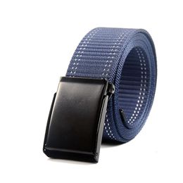 Hot-selling cheap canvas belt training can be customized length metal buckle casual breathable men's belt