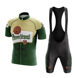 Summer Beer Cycling Jersey Set Men Bike Bib Shorts Breathable Gel Pad Bicycle Clothing Maillot Ciclismo Hombre MTB 240113