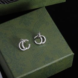 Classic designer earrings Men and women G diamond earrings engagement gift Stud Jewellery