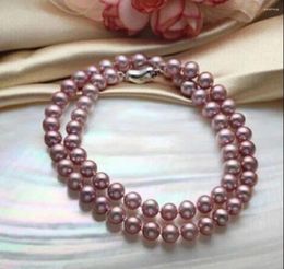 Pendants Hand Knotted Sturdy Top Grading Huge 9-10mm Genuine Tahitian Purple Round Pearl Necklace 16in 18in 20in 22in 24in 35in