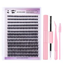 Reusable Handmade DIY Segmented Eyelashes 280 Clusters Lashes Dense Slender Grafted Eyelashes Extensions Naturally Soft Light DHL