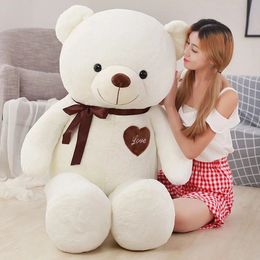 60CM Large Teddy Bear Plush Toy Stuffed Full Soft Sleeping Pillow Doll Short Hair Brown Bear Doll Child Birthday Christmas Gift 240113