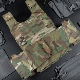 Hunting Jackets 119 Plate Carrier Low Profile Molle Modular Tactical Vest Camouflage For Combat Military Gear