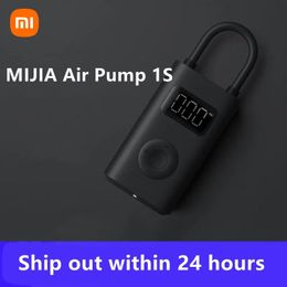 Control Xiaomi Portable Tyre Air Compressor 1S Smart Digital Tyre Pressure Detection Electric Inflator Pump For Car Tyres Football Bike