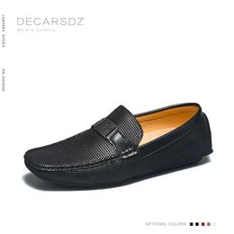 DECARSDZ Men Shoes Autumn Fashion Boat Shoes Men Classic Drive Casual Shoes Quality Leather Comfy Men Loafers Shoes 240113