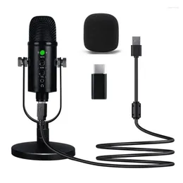 Microphones USB Microphone Condenser Computer Plug &Play Mic For Streaming Media Games Youtube Recording Laptops Phones