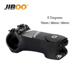 JIBOO 0 Degree MTB Bike Stem Matte Aluminium Alloy 70mm Power Short Bicycle Handlebar Table Riser Cycling Parts 240113