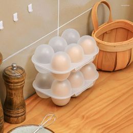 Storage Bottles Portable Transparent Eggs Container With Dustproof Lid Protect 6Grid Kitchen Organisers