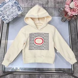 In autumn and winter boys and girls add cashmere to keep warm and foreign style hooded sweater G with printed letters and long-sleeved tops and children