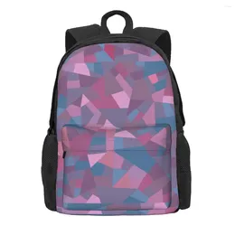 Backpack Geometric Abstract Polygonal Trekking Backpacks Women Men Stylish High School Bags Design Durable Rucksack