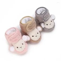 Boots Born Baby Snow Soft Sole Cartoon Sheep Non-Slip First Walker Shoes Lightweight Casual Winter Items