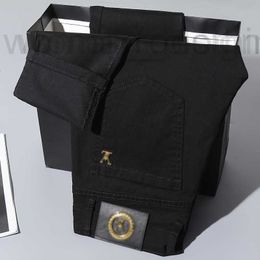 designer Men's Jeans Designer New summer men's jeans pure black and white brand cotton high elastic small feet slim fit Korean version simple 16AS 8XPV