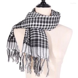 Scarves Checked Headwrap Shemagh Scarf For Muslims Arab Keffiyeh Headscarf Arabian Dubai Military Tactics Neck Wrap