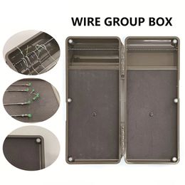 Plastic Carp Fishing Box Large Capacity Swivels Hooks Organizer Lightweight Collision Resistant for Fished Gear 240113