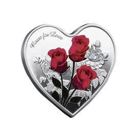 Rose Commemorative Coin Heart-shaped Collectible Coin 52 Languages I Love You Coin Art Collection Silver Valentine's Day Gift Z101