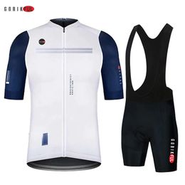 White Cycling Team jersey 20D bike shorts suit Ropa Ciclismo mens summer quick dry bicycle Maillot Pants clothing 240113