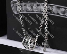 Necklace Fashion Trend Cross Small Waist Brand Japanese and Korean Couples Collarbone Chain Men's Women's Individual Pendant Thai Silver Jq2k