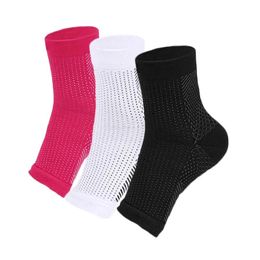 Socks Pack of 3 Anti Fatigue Compression Foot Sleeve Outdoor Sleeve Brace Support Ankle Toeless Socks for Men & Women Cycling Running