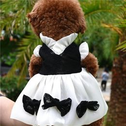 Dog Apparel Princess Dress For Small Dogs Elegant Bowknot Clothes Shih Tzu Poodle Pomeranian Party Skirts Pet Fashion Costumes Dropship