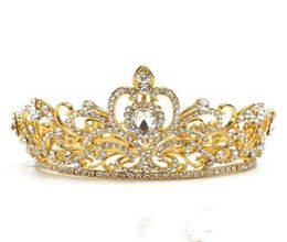 Luxury Vintage Rhinestones crown Baroque Crystal Bridal Tiara Wedding Crowns Hairband Headband Wedding Hair Accessories Of Tiaras 1442576