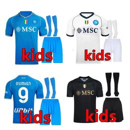 23 24 Napoli Soccer Jerseys 2023 2024 Maglia Naples Kids men Football Shirt H.LOZANO special shirt SIMEONE SSC Napoli Maillots de foot MARADONA OSIMHEN ELMAS home