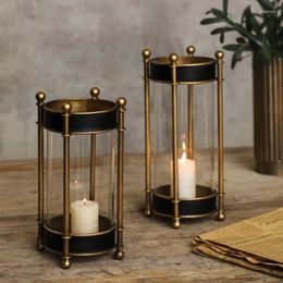 Candle Holders Luxury Industrial Metal Creative El Party Restaurant Containers Modern Centros De Mesa Home Decoration