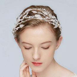 Hair Clips Luxury Crystal Wedding Tiara Handmade Rhinestone Bridal Headpiece Fashion Party Prom Jewellery