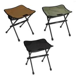 Camp Furniture Camping Folding Stool Collapsible Seat Foldable Footstool Saddle Chair For