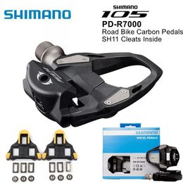 SHIMANO 105 PD R7000PDR8000 Road Bike Pedals Carbon SelfLocking With SH11 Cleats SPDSL R540 Part 240113