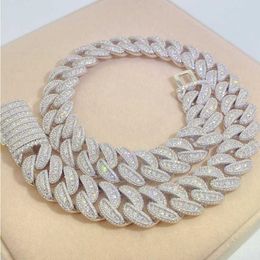 Anhänger Halsketten bestehen Diamanttester kubanische Link-Halskette für benutzerdefinierte Anhänger 18mm Hip Hop Männer Schmuck Große Halsketten VVS Moissanit Kuba Tsqu