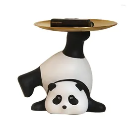 Tea Trays 1 PCS Panda Storage Decoration Entrance Tray Trinket Dish Key Ring Stand Home Decorations
