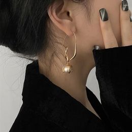 Dangle Earrings Pearl Female Ins Temperament Net Red Senior Sense Of Metal Line Fashion French Niche Design MEP017