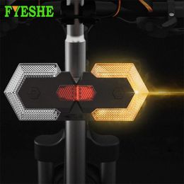 Lights Bike Light Smart Wireless Remote Control Bike Turn Signals Front and Rear Light Cycling Safety Warning LED Tail Lights