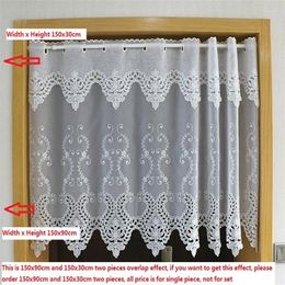 Curtain High GradeHollow Blind Half Coffee Kitchen Short Drapes Small Shades Home Window Decoration Purdah Valance