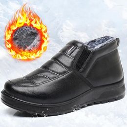 Boots Men Slip On Snow Men's Sneaker Outdoor Winter Sneakers Casual Ankle Waterproof Shoes Plus Size Work